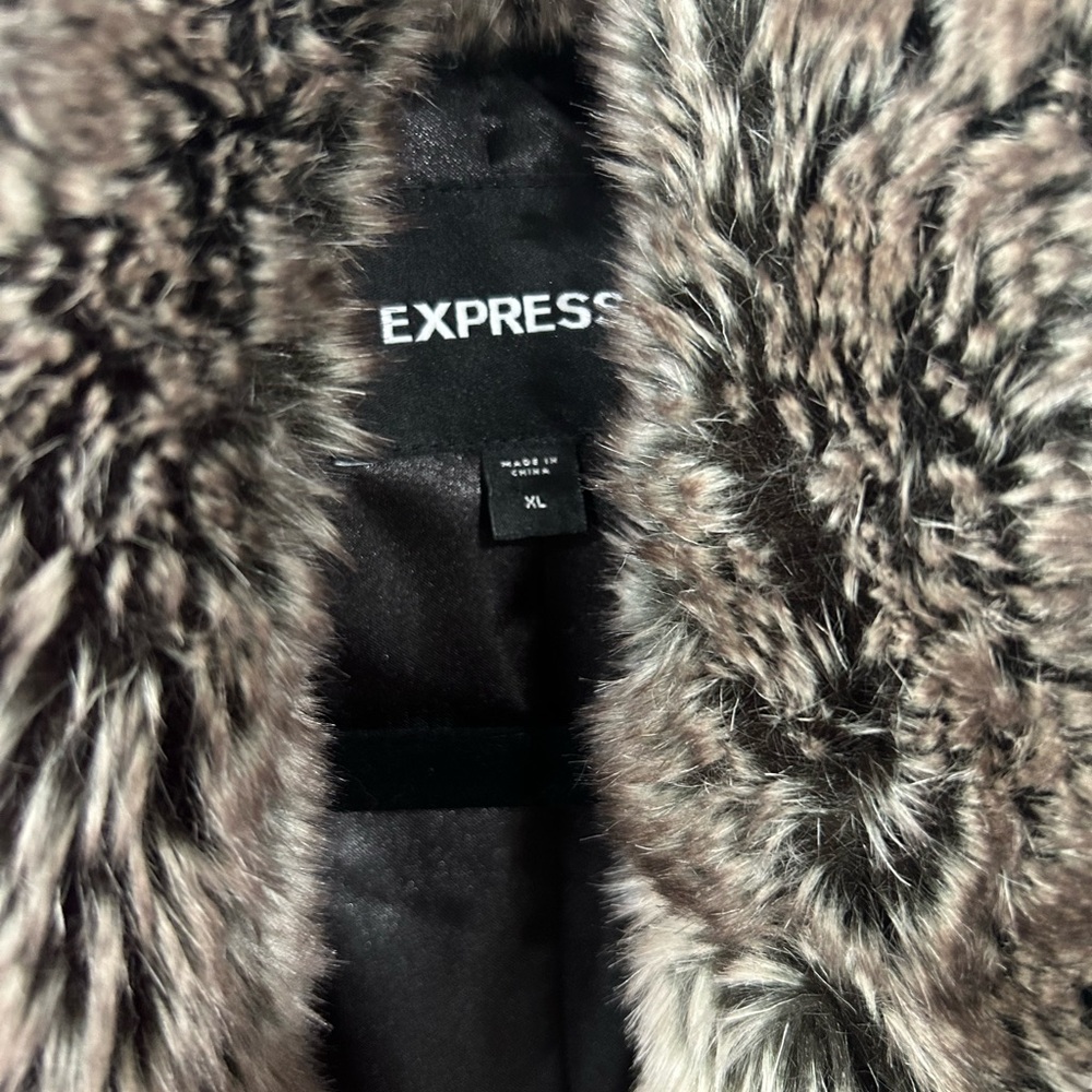 Express Gray Teddy Jacket - image 3